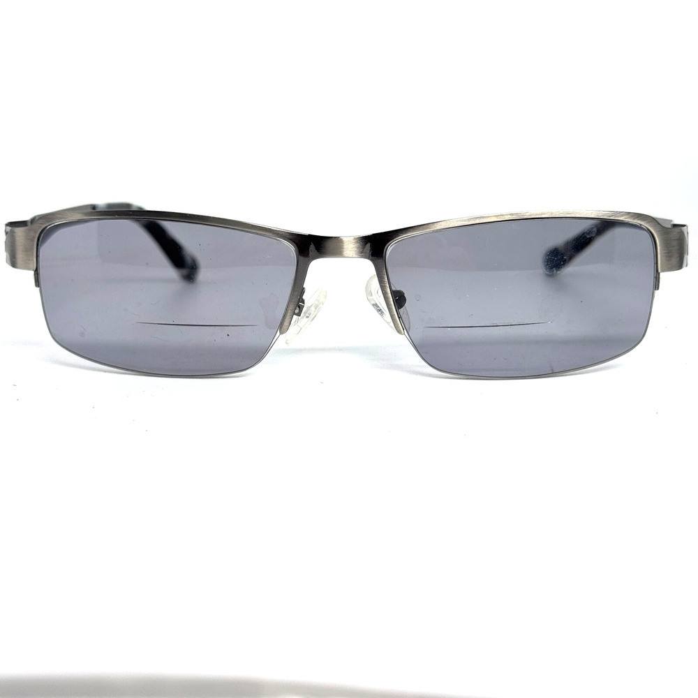 ZENNI Eyeglasses Frames Womens Half Rim‎ Silver Gray lens 16919